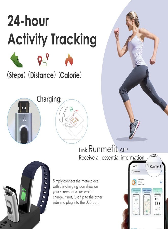 Three sheep Fitness Tracker for Men and Women,Fitness Watch Waterproof with Activity Tracker and Sleep Monitor,Smart Watch for Android and iOS Phones(Blue)…… - Image 2